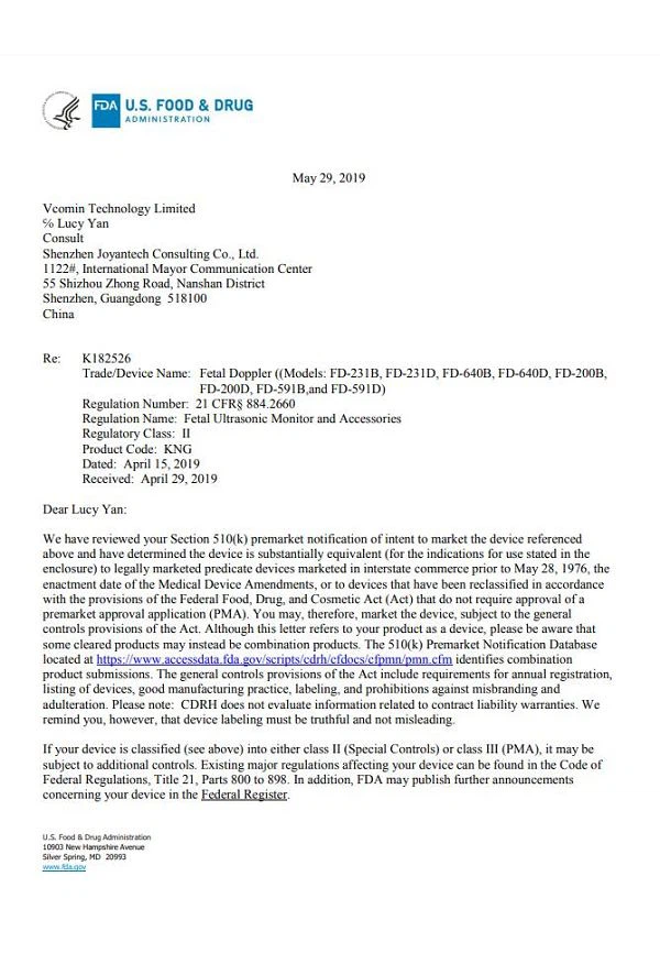 FDA Certifiate 1 FDA Certifiate 1